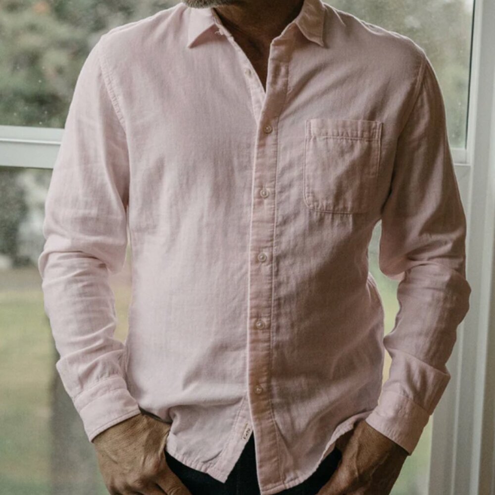 Hiroshi Kato The Ripper Double Gauze Organic Cotton Shirt - Fresh Pink